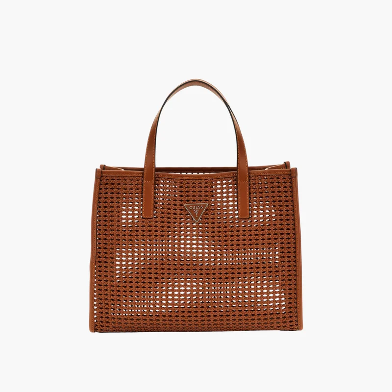 جس Woven Tote Bag with Pouch for Women